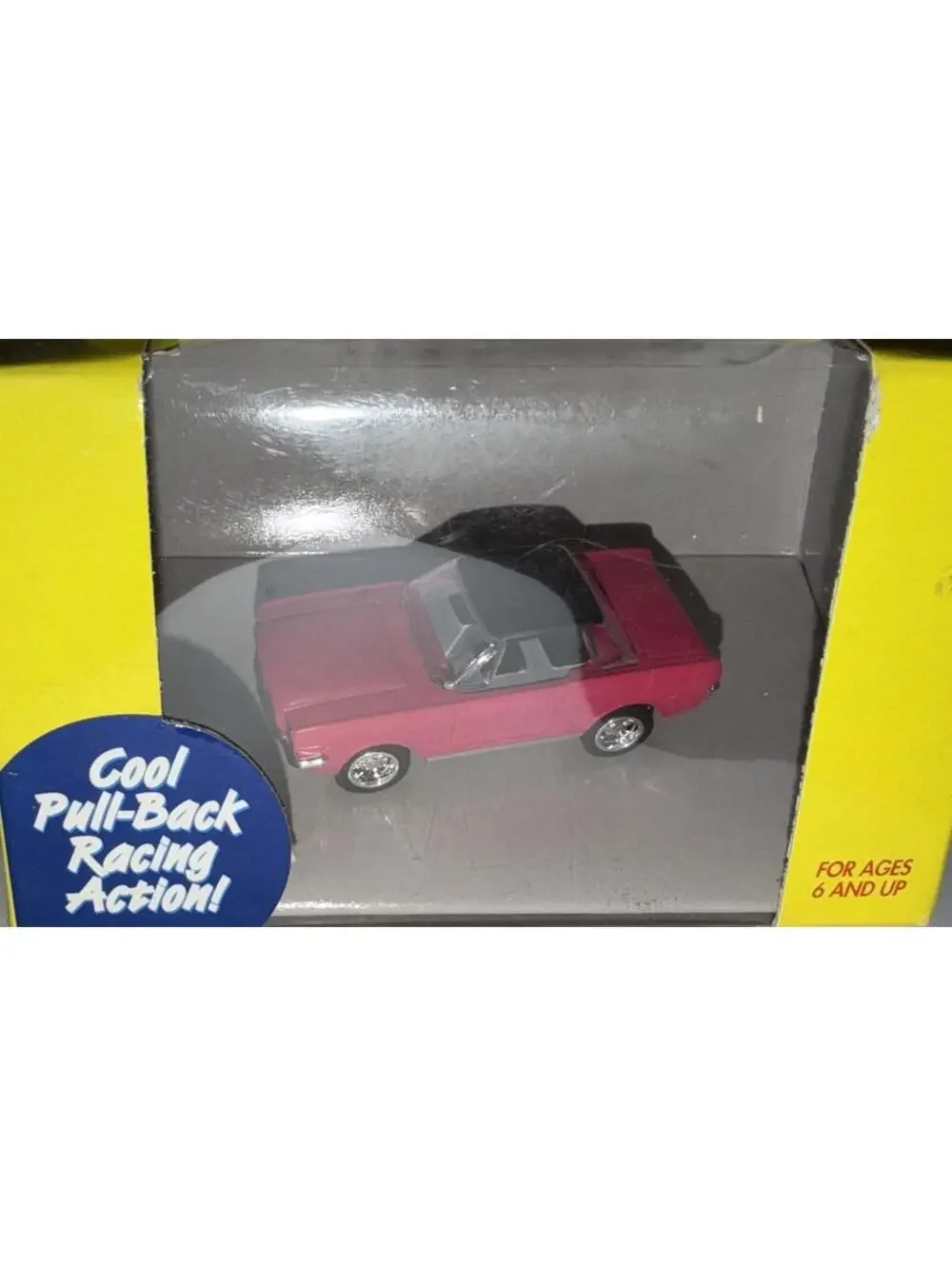 Johnny Lightning Thunderjet 500 Hot Pink Mustang Convertible Pull Back Racing